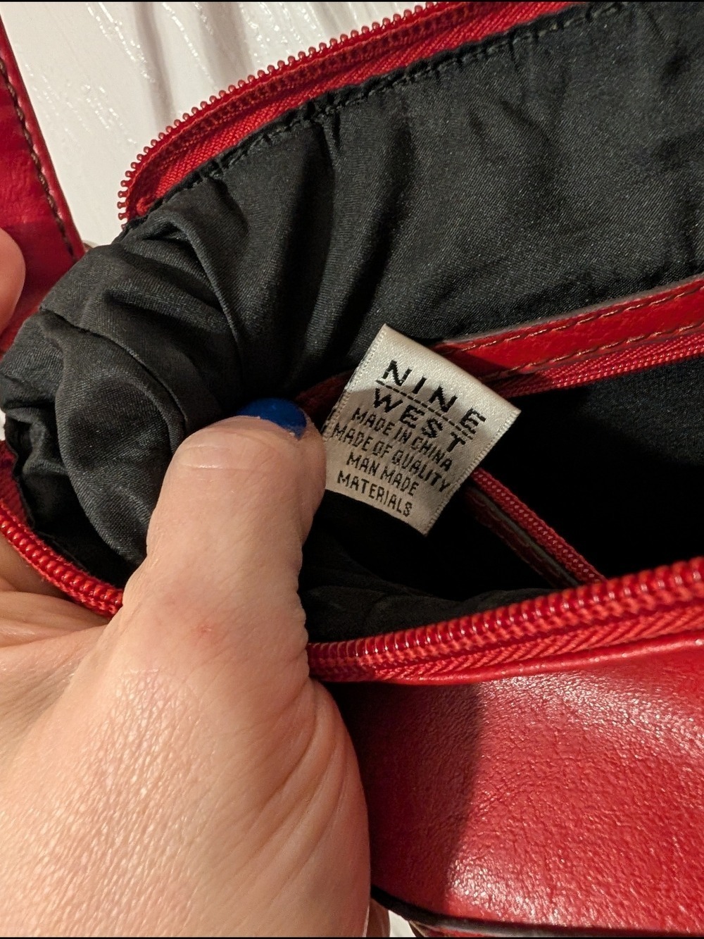 Nine West Red Leather Crossbody Bag - Picture 9 of 11